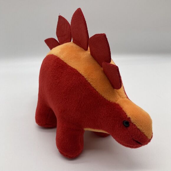 GUND Dino Stegosaurus Dinosaur 9” Plush Stuffed Animal Red Orange - Picture 1 of 6